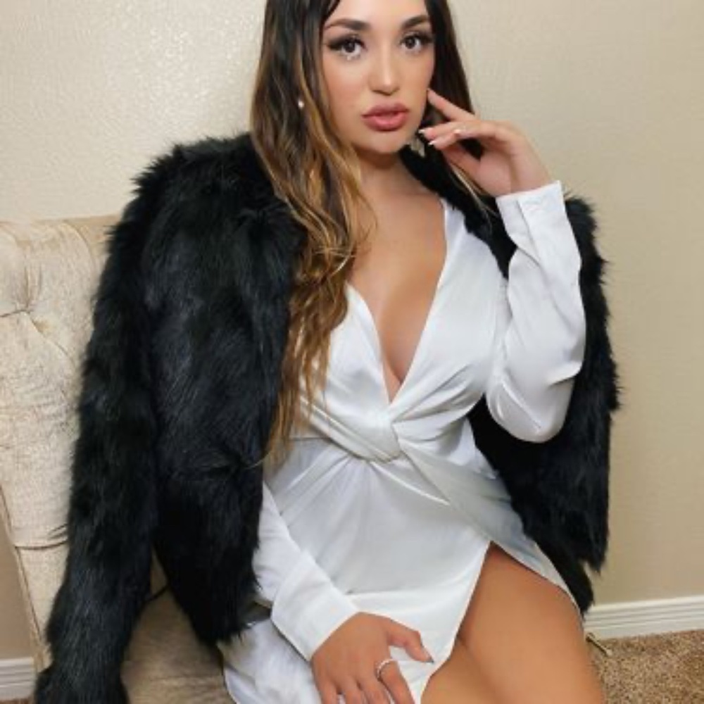 Franchesca Fur Jacket - Black - L